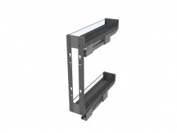Бутылочница DANA в базу 200 мм, правая, антрацит/стекло, FRM1530.20R