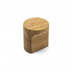 Ручка-кнопка деревянная DOT, дуб, дерево светлое, D22мм/мм, Россия, Dt-DSM
